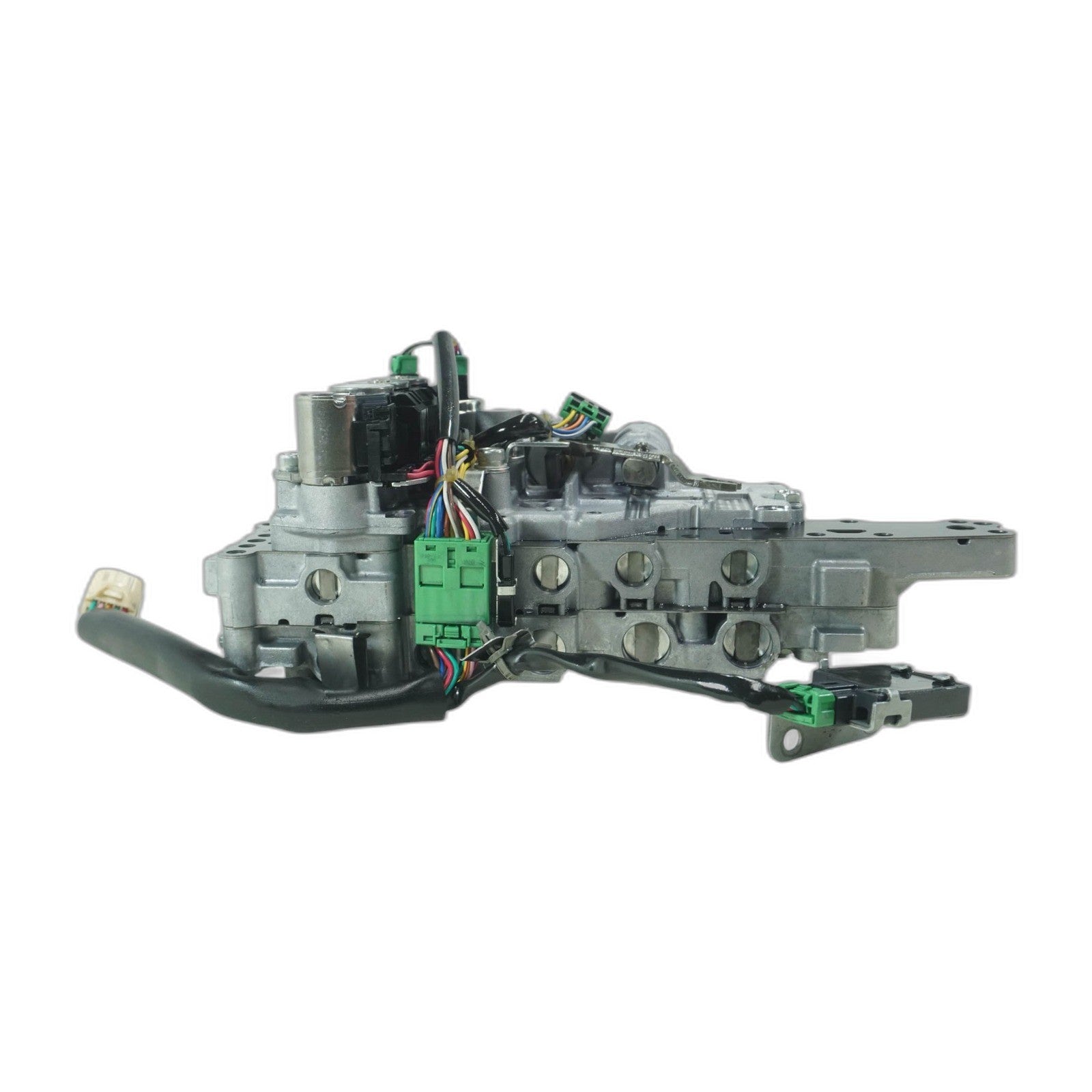 Nissan CVT Valve Body JF011E RE0F10A 2 Black Switches Small Hole Green Wires